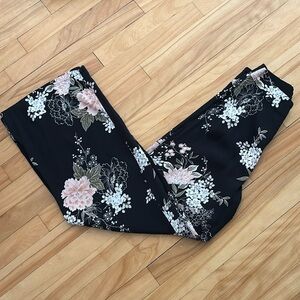 High waist floral pants